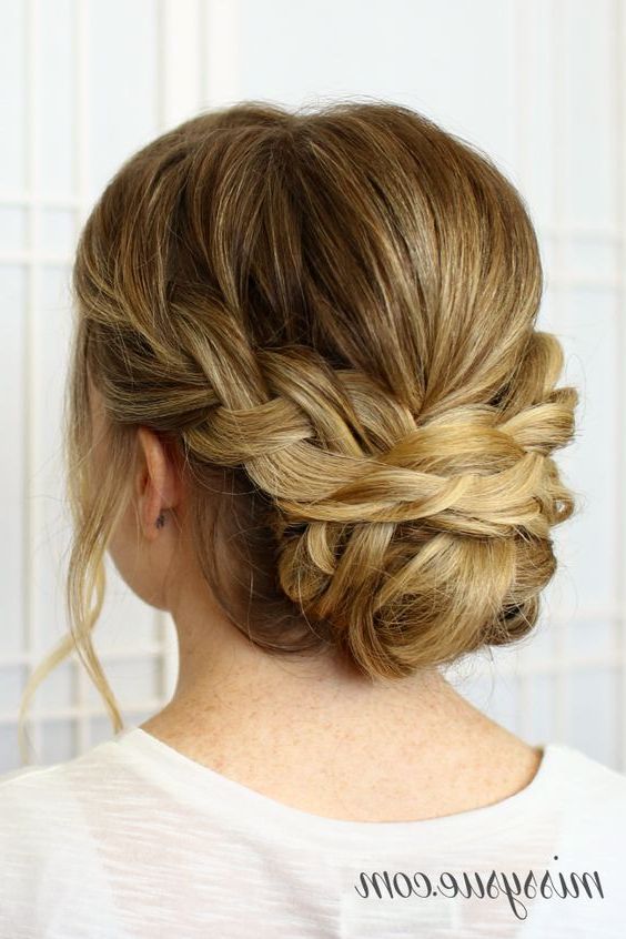 Medium Length Hair  Styles, Long Hair Styles, Hairstyle For Most Popular Braided Updo For Blondes (View 9 of 15)