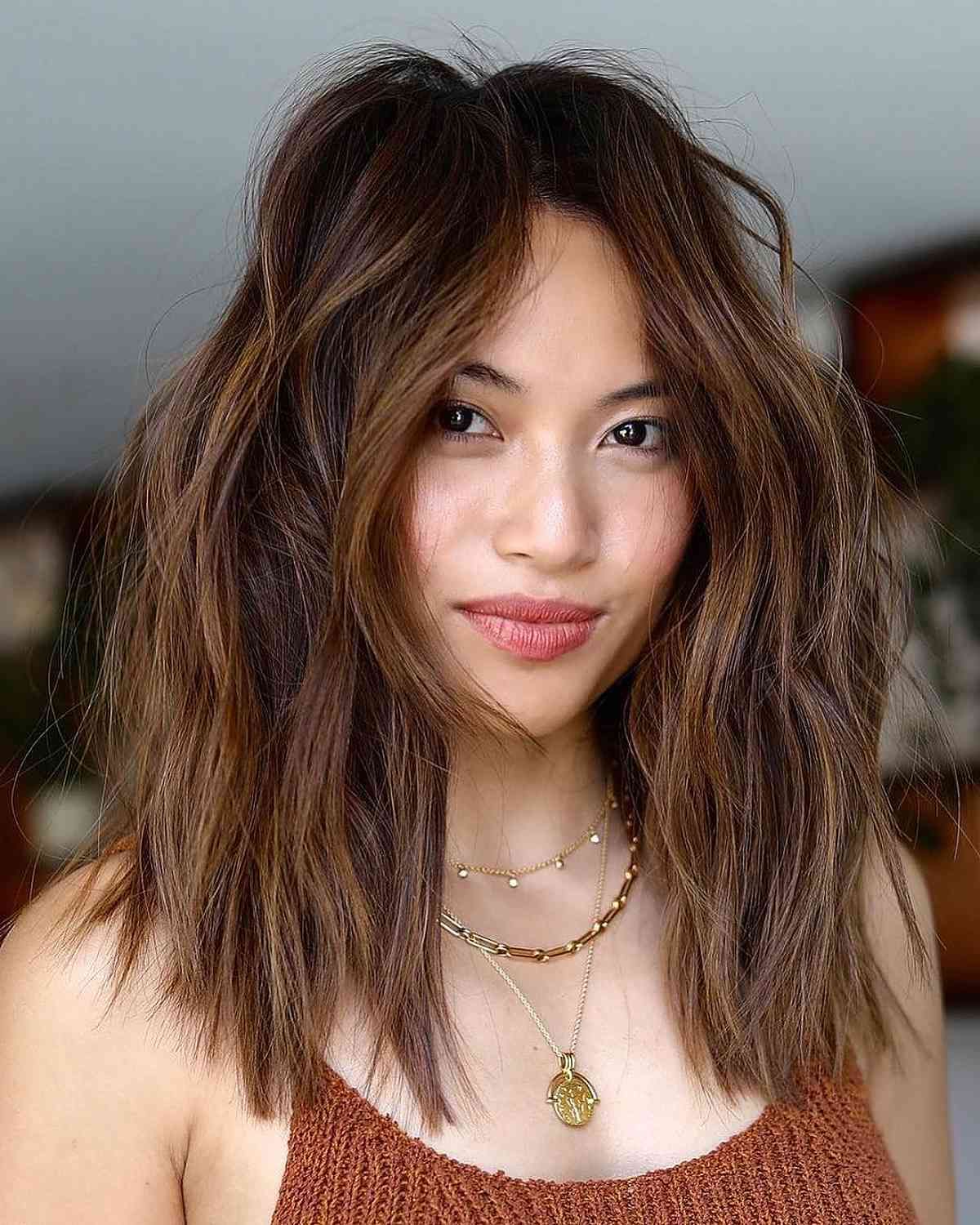 Medium Length Shag Haircuts: 82 Trendy Ideas For 2023 Within Newest Shoulder Length Shag For Thick Hair (Gallery 20 of 20)