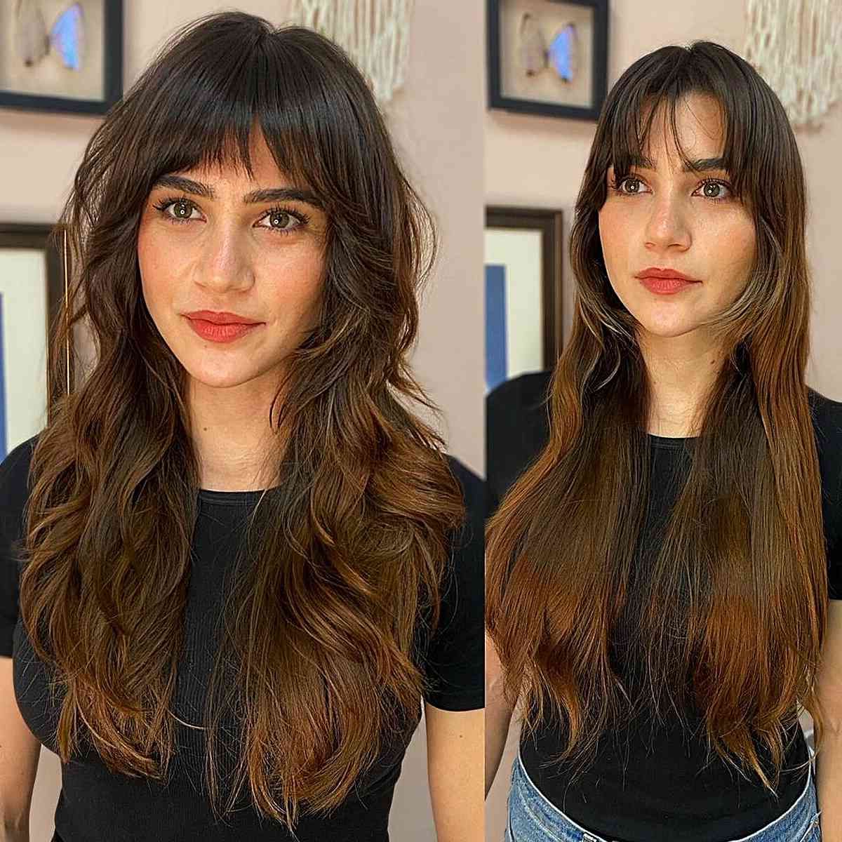 Most Current Long Bangs And Shaggy Lengths With 57 Coolest Long Shags With Bangs For A Trendy, New Look (Gallery 2 of 15)