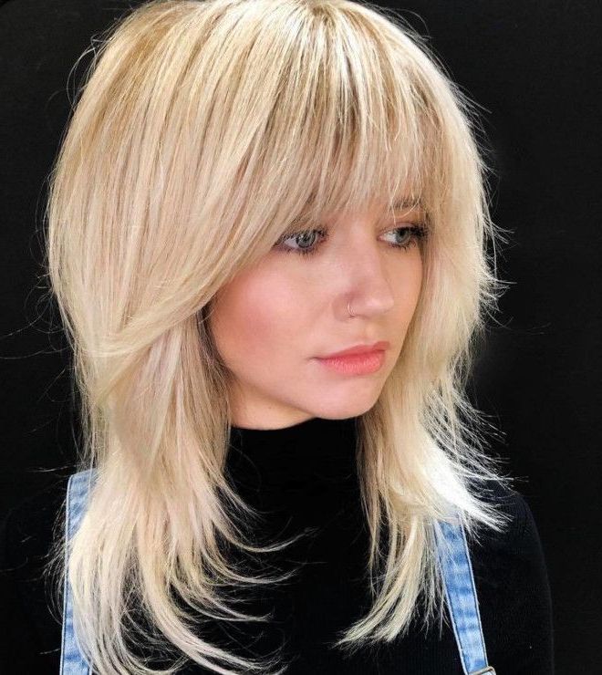 Most Current Shaggy Mid Length Hair With Massive Bangs Within Pin On Hairstyles (Gallery 10 of 15)