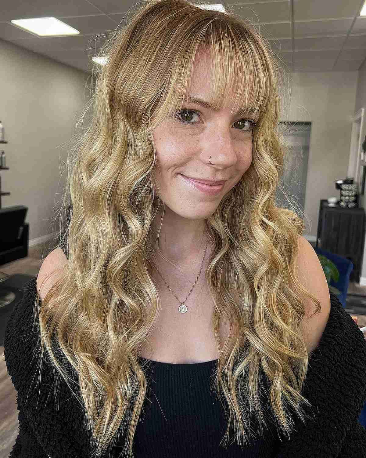 Most Popular Choppy Blonde Hair With See Through Bangs Inside See Through Bangs Look Gorgeous: 49 Examples That Prove It (View 7 of 15)