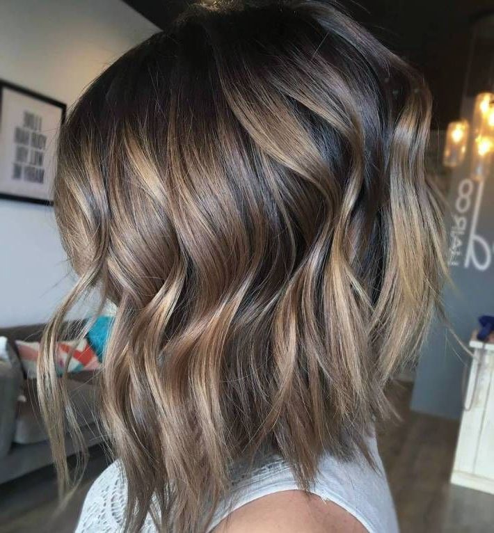 Most Popular Choppy Lob With Balayage Highlights Inside 60 Inspiring Long Bob Hairstyles And Long Bob Haircuts For  (View 3 of 15)