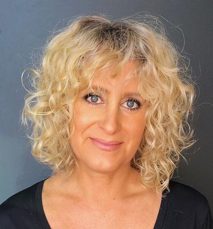 Most Popular Curly Bangs Hairstyle For Women Over 50 Regarding 40 Incredibly Cool Curly Hairstyles For Women To Embrace In  (View 9 of 15)