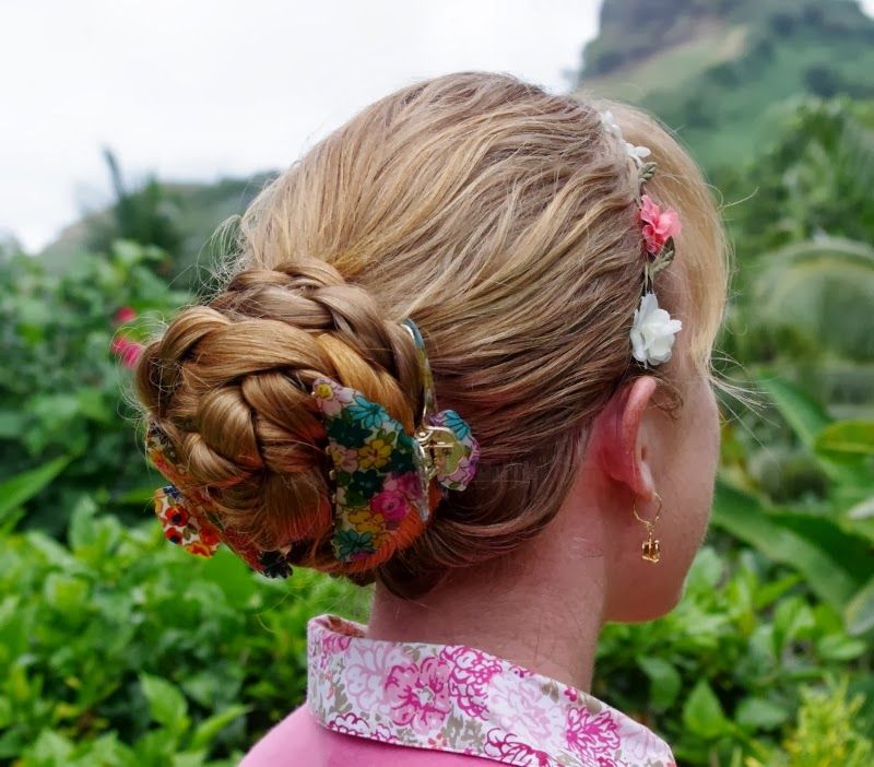 Most Popular Low Flower Bun For Long Hair Within Braids & Hairstyles For Super Long Hair: Loose Low Bun W/ Flower Headband (View 12 of 15)
