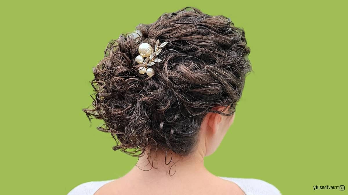 Most Recently Released Chic Ponytail Updo For Long Curly Hair Within 33 Easy & Cute Curly Hair Updos In Trending In 2023 (Gallery 4 of 15)