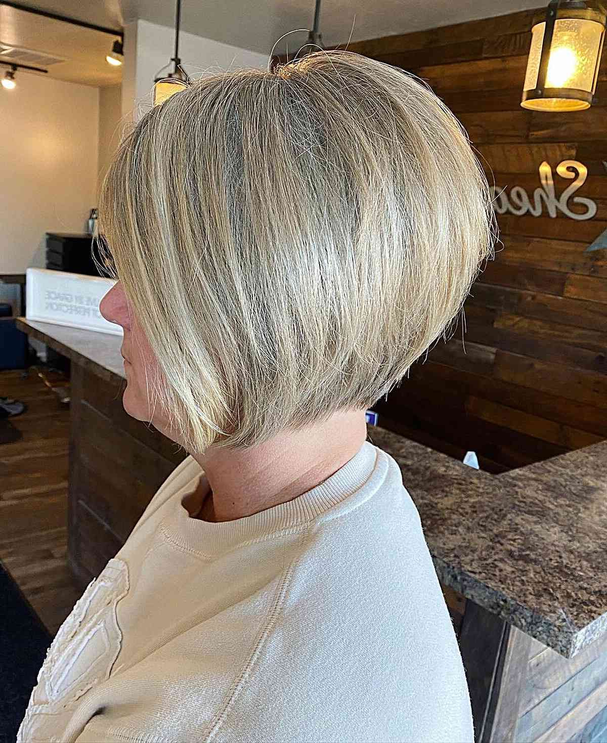 Most Recently Released Teased Edgy Bob Within 35 Stunning Stacked Bob Haircuts To Get In  (View 9 of 20)