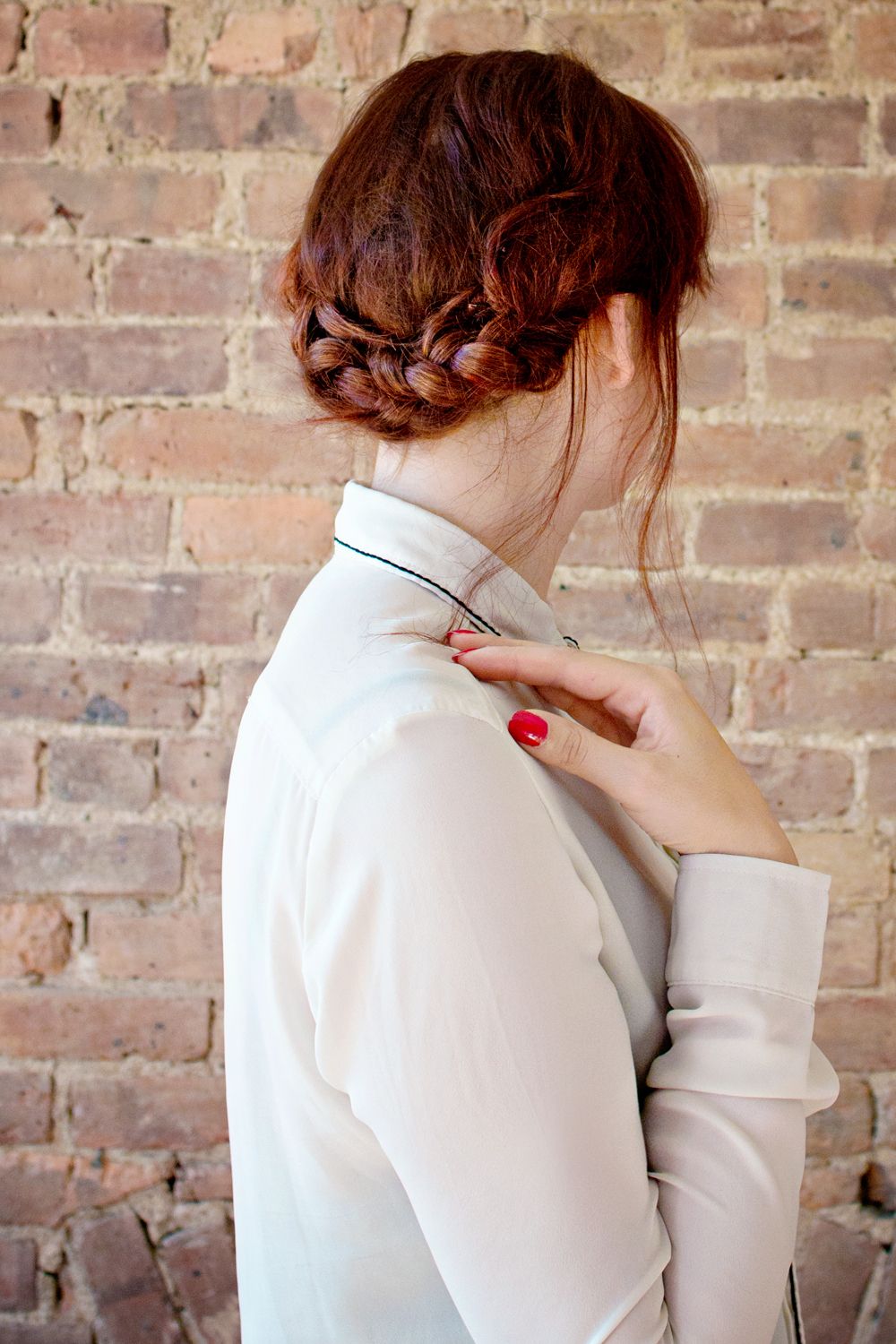 Most Up To Date Low Braided Bun With A Side Braid Throughout Hair Diy (View 11 of 15)
