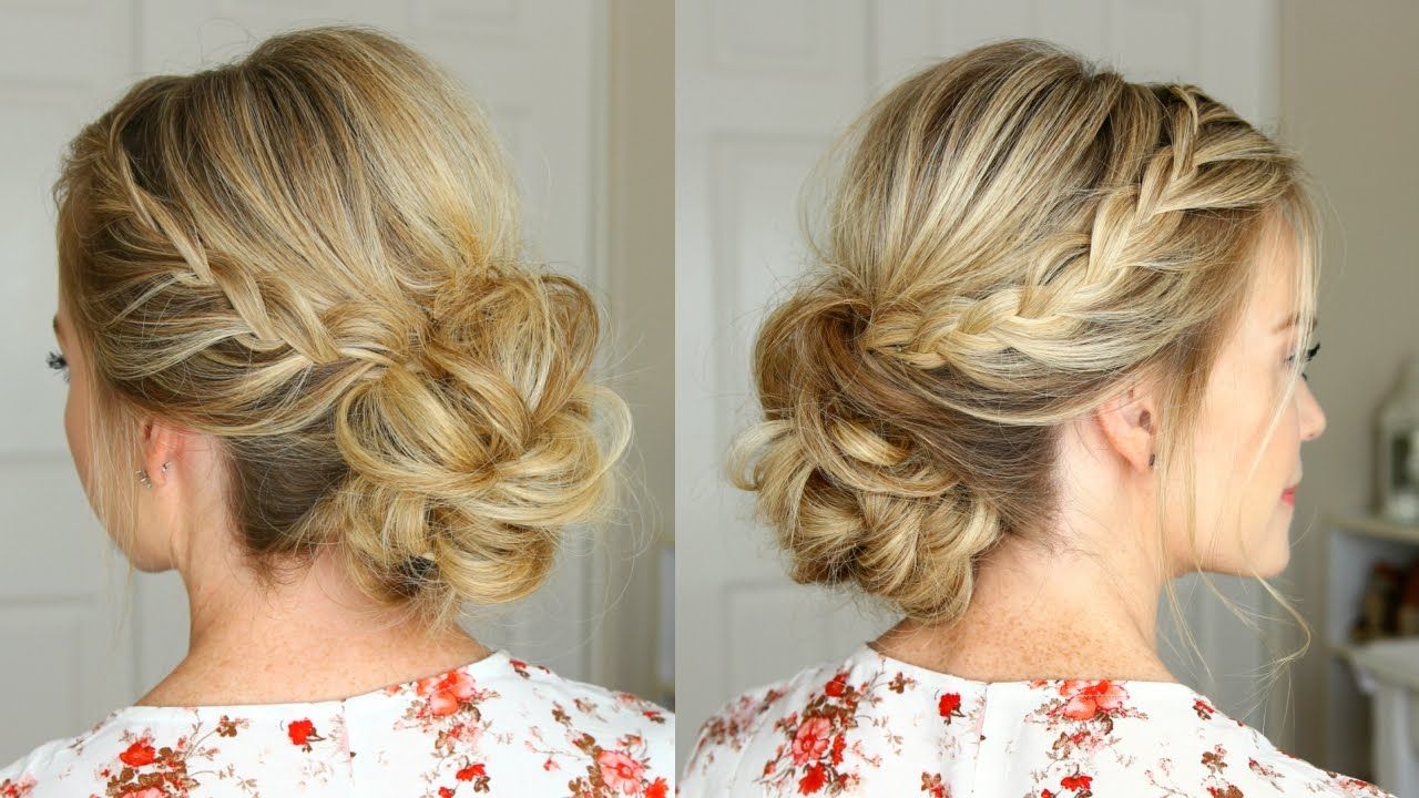 Most Up To Date Side Braid Updo For Long Hair Inside Lace Braid Homecoming Updo (View 8 of 15)