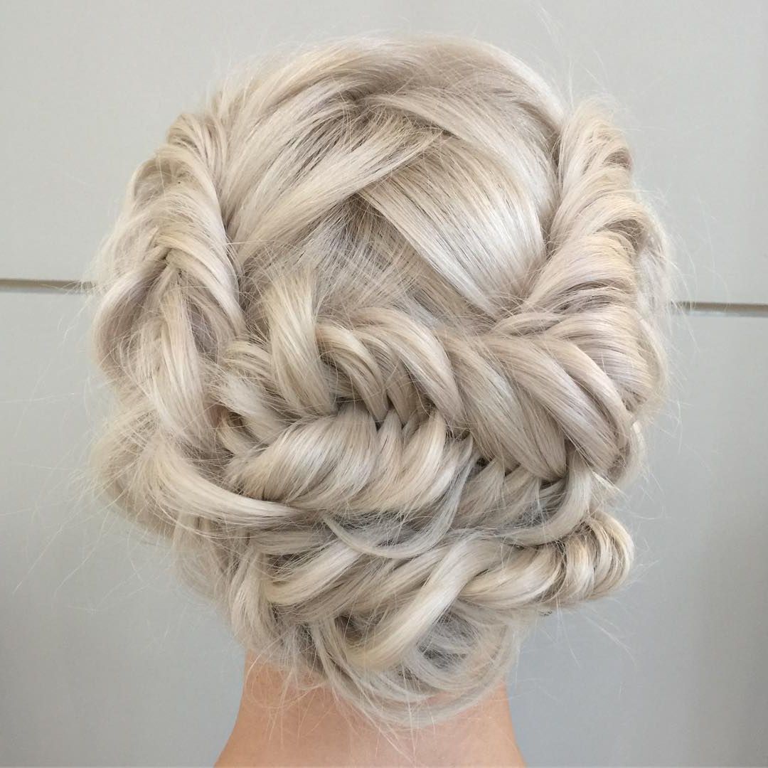 Mybighairday Platinum Blonde Cool Updo Texture Braid – Hairstyle Stars In Widely Used Braided Updo For Blondes (View 13 of 15)