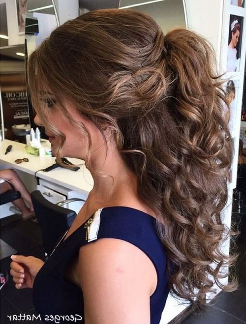 Featured Photo of 15 Best Ideas Chic Ponytail Updo for Long Curly Hair