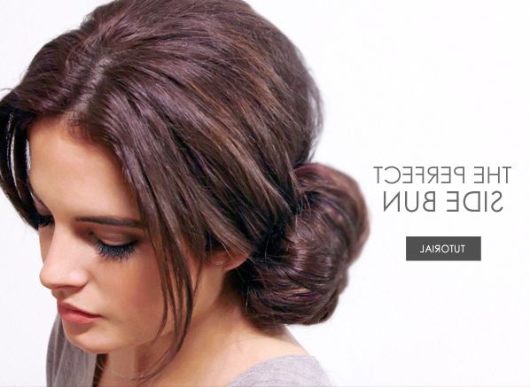 Popular Knotted Side Bun Updo Inside The Perfect Side Bun Tutorial – Escentual's Blog (View 3 of 15)