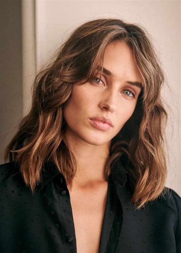 Popular Light Brown Medium Hair With Bangs In 50 Stunning Light Brown Hair Color Ideas With Highlights (2023) (View 7 of 15)