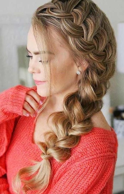 Preferred Side Braid Updo For Long Hair With Regard To 47 Elegant Ways To Style Side Braid For Long Hair – Sooshell (Gallery 1 of 15)