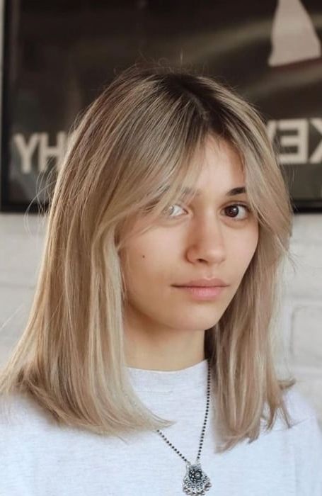 Preferred Straight Blunt Haircut With Long Curtain Bangs Throughout 70 Best Curtain Bangs Hairstyles & Haircuts For  (View 10 of 20)