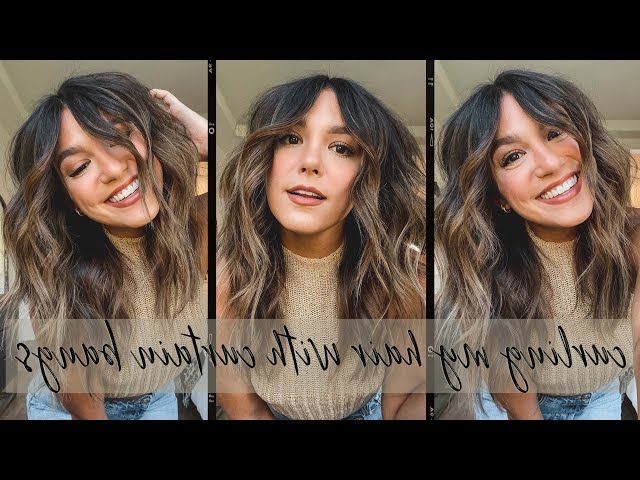 Recent Loose Waves With Unshowy Curtain Bangs In Beach Waves With Curtain Bangs Tutorial! (Gallery 12 of 15)
