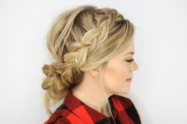 Recent Low Braided Bun With A Side Braid Inside Dutch Braids And Low Messy Bun (Gallery 10 of 15)