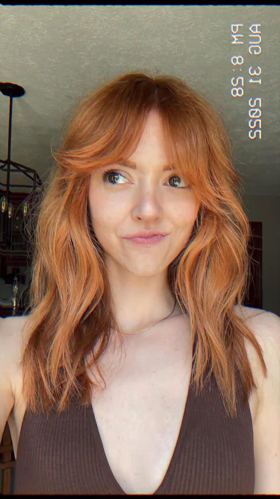 Featured Photo of 15 Ideas of Lush Curtain Bangs for Mid-length Ginger Hair