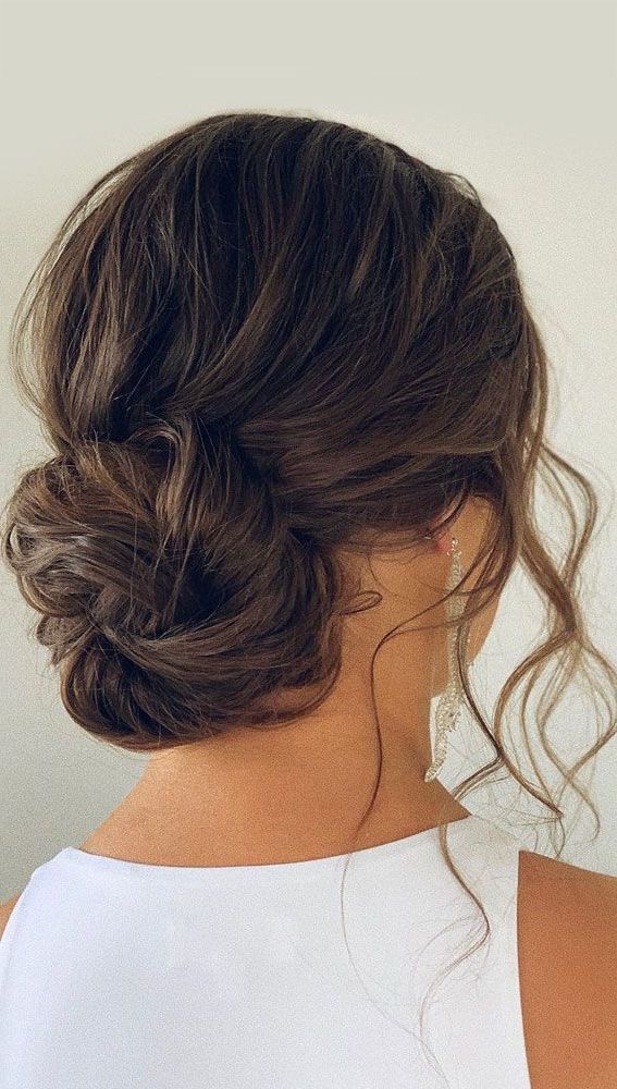 Trendy Low Formal Bun Updo In 70 Latest Updo Hairstyles For Your Trendy Looks In 2021 : Stylish Soft &  Romantic Bridal Low Bun (View 7 of 15)