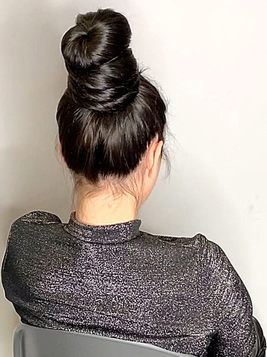 Video – Big, Shiny Bun Perfection – Realrapunzels Within Fashionable Delicate Waves And Massive Chignon (Gallery 6 of 15)