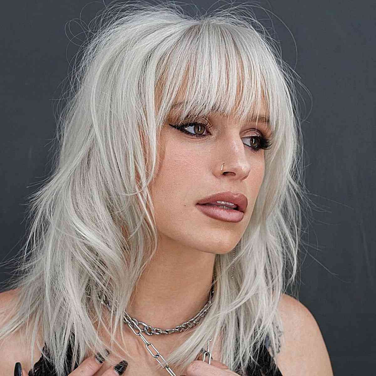 Well Known Choppy Blonde Hair With See Through Bangs For See Through Bangs Look Gorgeous: 49 Examples That Prove It (View 14 of 15)