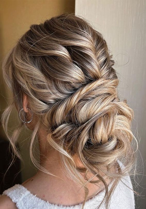 Well Known Undone Side Braid And Bun Upstyle With 50+ Updo Hairstyles That're So Stylish : Undone Tousled Chignon (Gallery 6 of 15)