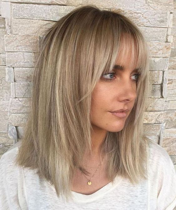 Well Known Wispy Shoulder Length Hair With Bangs With Regard To 31 Beautiful And Cute Wispy Bangs Ideas – Styleoholic (Gallery 8 of 15)