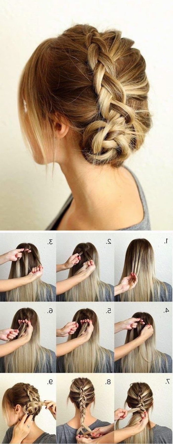Well Liked Braided Updo For Blondes Regarding Blonde Hair, Braided Updo, Stepstep, Diy Tutorial, Half Up Half Down  Braid (View 15 of 15)