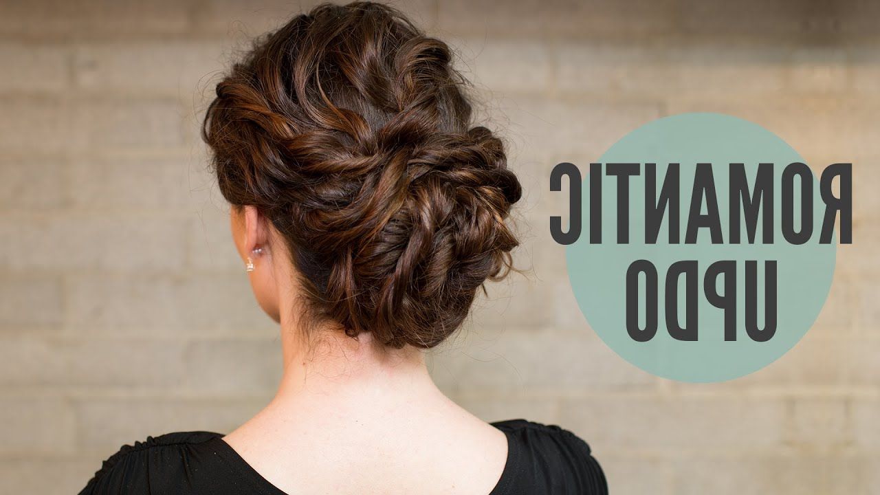 Well Liked Updo For Long Curly Hair For How To:curly Romantic Updo – Youtube (Gallery 10 of 15)