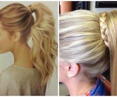 20 Inspirations Pony Hairstyles with Wrap Around Braid for Short Hair
