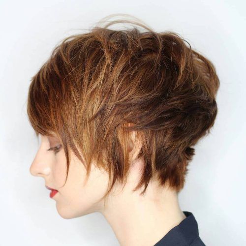 Pixie Bob Hairstyles With Golden Blonde Feathers (Photo 14 of 20)
