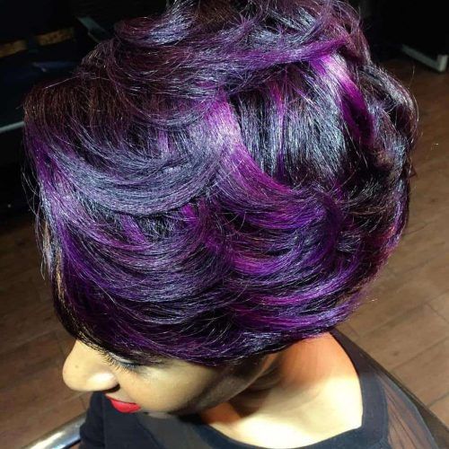 Purple And Black Medium Hairstyles (Photo 18 of 20)