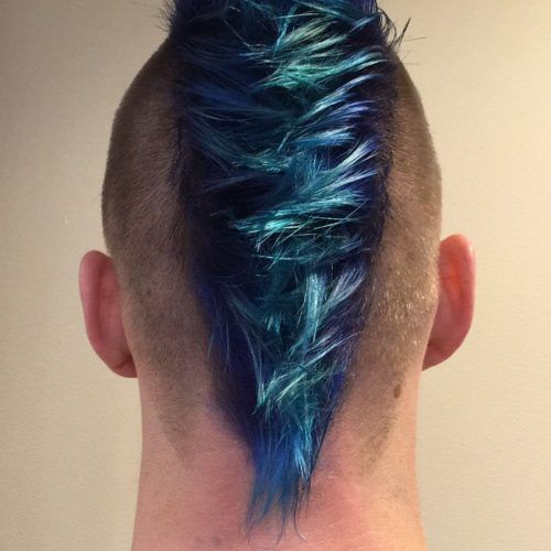 Textured Blue Mohawk Hairstyles (Photo 10 of 20)
