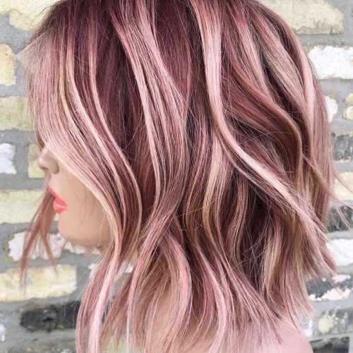Pink Medium Hairstyles (Photo 6 of 20)
