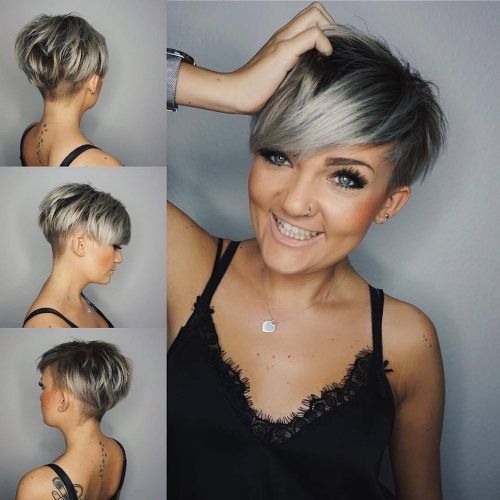 Side-Parted Blonde Balayage Pixie Hairstyles (Photo 7 of 20)