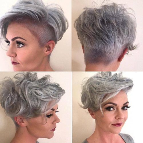 Tapered Gray Pixie Hairstyles With Textured Crown (Photo 16 of 20)