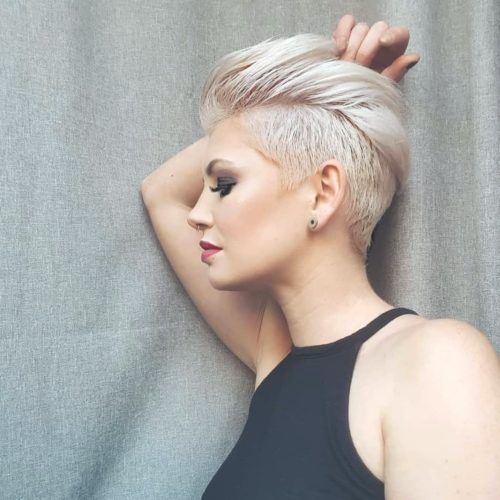 Edgy Ash Blonde Pixie Haircuts (Photo 10 of 20)