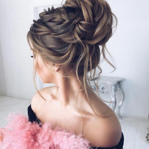 Bun And Three Side Braids Prom Updos (Photo 11 of 20)