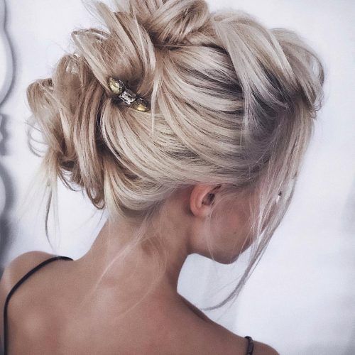 Messy High Bun Prom Updos (Photo 10 of 20)
