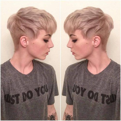Ash Blonde Pixie Hairstyles With Nape Undercut (Photo 14 of 20)