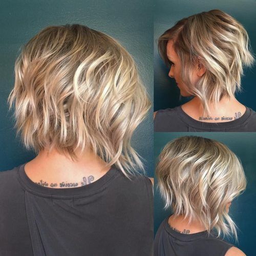 Messy Shaggy Inverted Bob Hairstyles With Subtle Highlights (Photo 10 of 20)