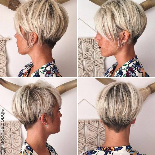 Blonde Pixie Hairstyles With Short Angled Layers (Photo 11 of 20)