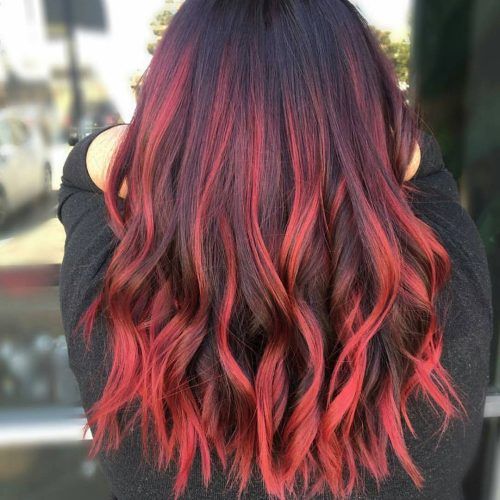 Red And Black Medium Hairstyles (Photo 1 of 20)