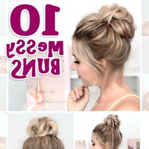 Quick Messy Bun Updo Hairstyles (Photo 11 of 15)