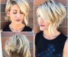 20 Ideas of Wavy Asymmetric Bob Hairstyles with Short Hair at One Side