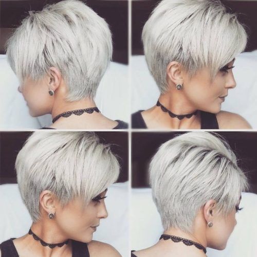 Blonde Pixie Hairstyles With Short Angled Layers (Photo 3 of 20)