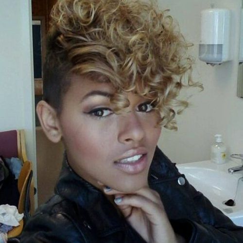 Blonde Curly Mohawk Hairstyles For Women (Photo 2 of 20)