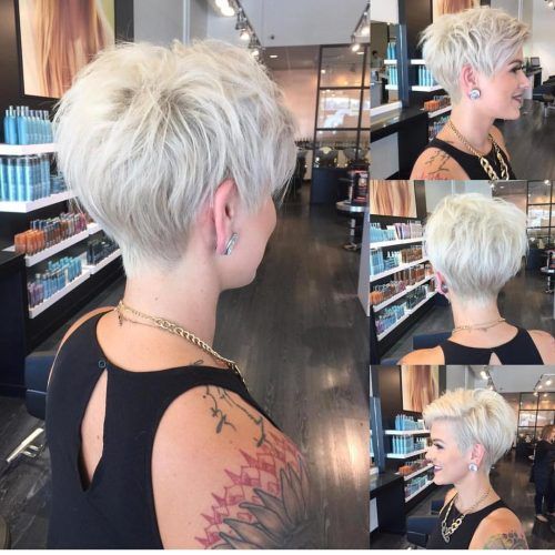 White Bob Undercut Hairstyles With Root Fade (Photo 18 of 20)