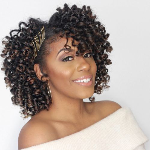 Updo Hairstyles With 2-Strand Braid And Curls (Photo 12 of 20)