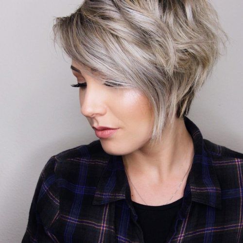 Tapered Gray Pixie Hairstyles With Textured Crown (Photo 18 of 20)