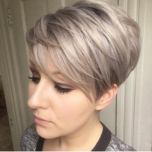 Stacked Blonde Balayage Pixie Hairstyles For Brunettes (Photo 5 of 20)